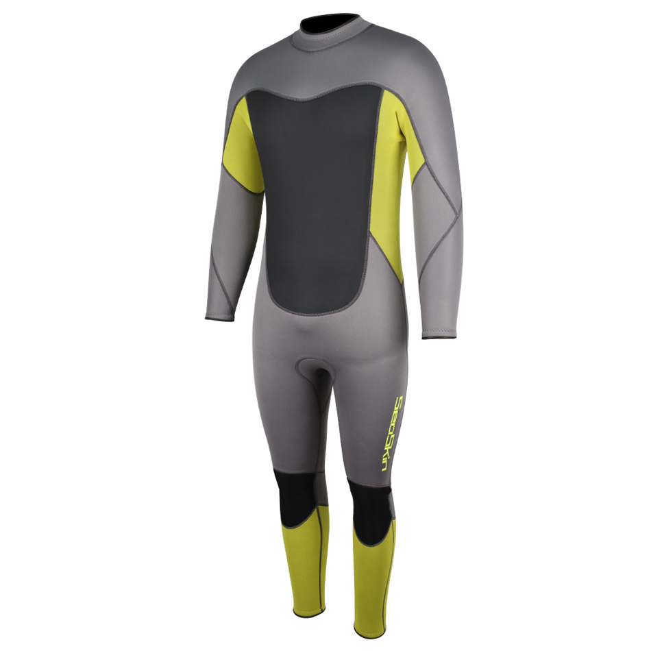 Seackin Mens 2mm νεοπρένιο πίσω φερμουάρ Wetsuit