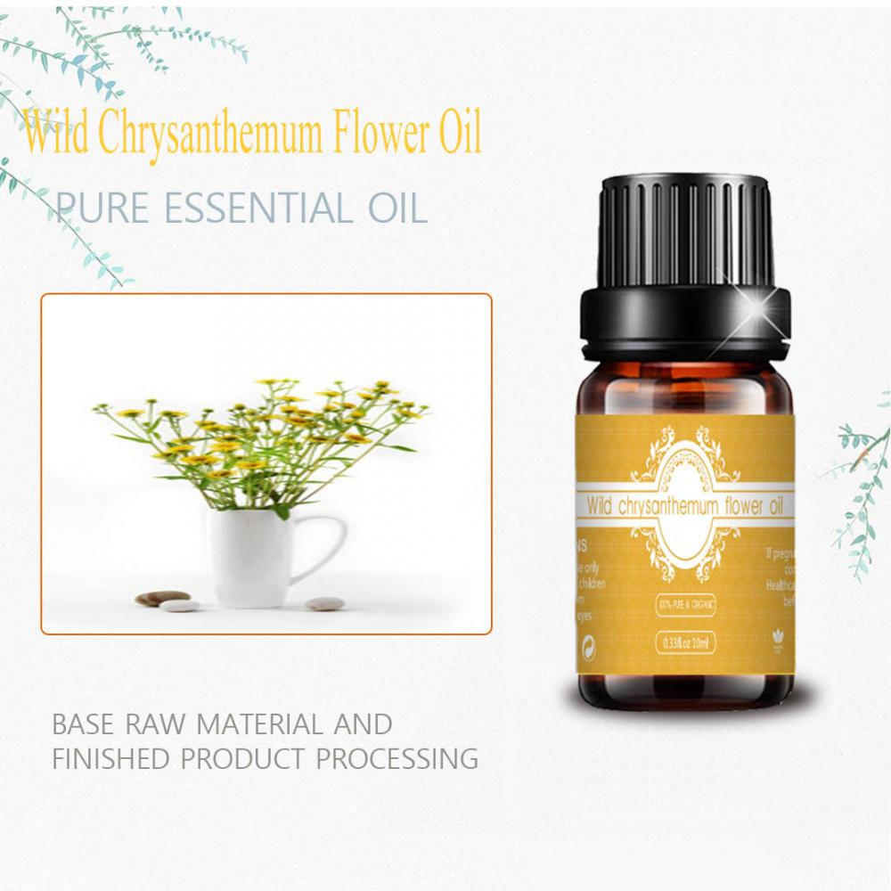 Organic pure wild chrysanthemum flower essential oil extract plant oil bulk price for aroma diffuser cosmetic grade oil