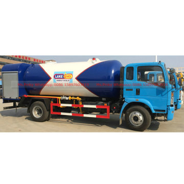 12M3 LPG dispensing trucks for cylinders LPG gas filling tank LPG gas tankers for Nigeria Market