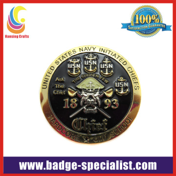 2 Tone Finish Coin/Navy Coins/3D Zinc Alloy Coin