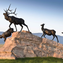 Landscaping Garden statues high quality metal carft bronze elk statue