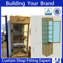fitting shop design glasses,oak furniture glass display cabinet