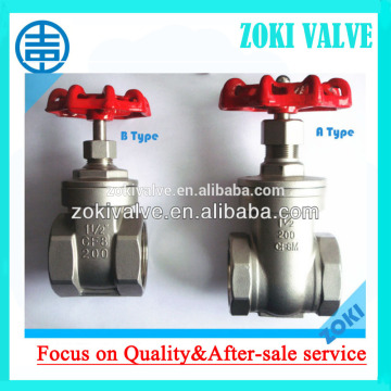 DN20 stainless steel gate valves