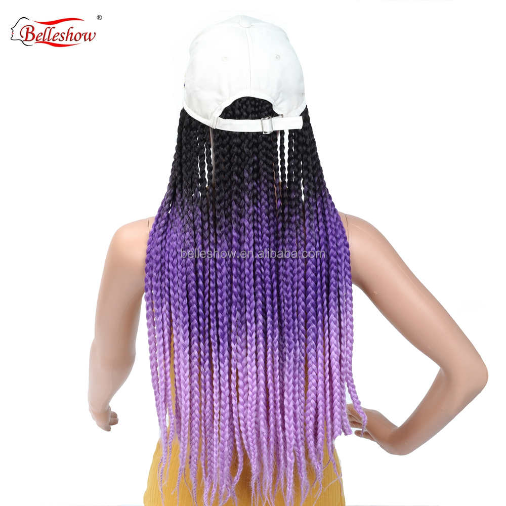 Hot sell Synthetic Ombre Braiding Hair crochet twists ombre jumbo braid black basketball hat   3x box braids hair