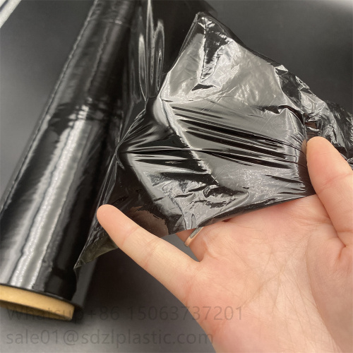 Transparent and black PE stretch film wrapped film