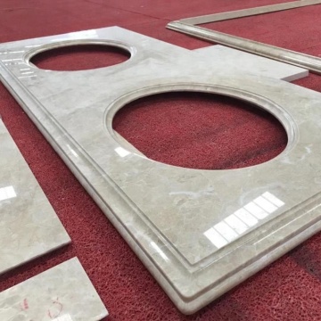 l shaped solid surface stone top modern bathroom vanity top