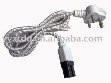 Textile and cotton braided power cord