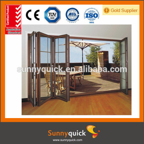 2014 hot sale aluminium interior temporary bi-fold door made in China