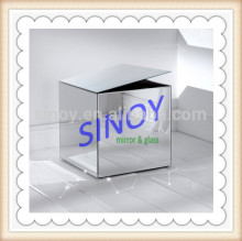 4mm*400mm*400mm tempered square mirror panel for mirror cube furniture