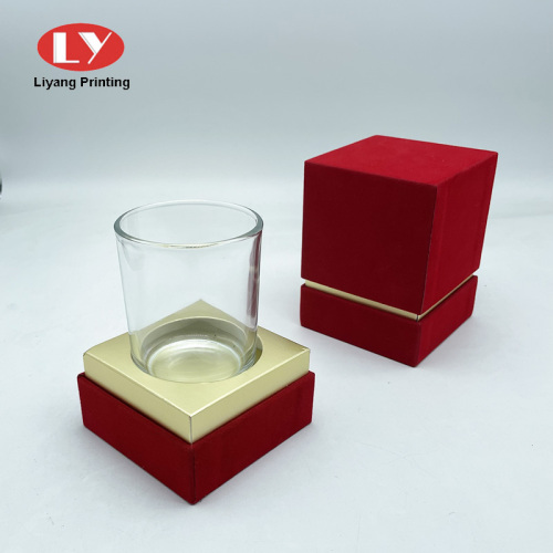 Custom Red Velvet Packaging Boxes for Glass Cup