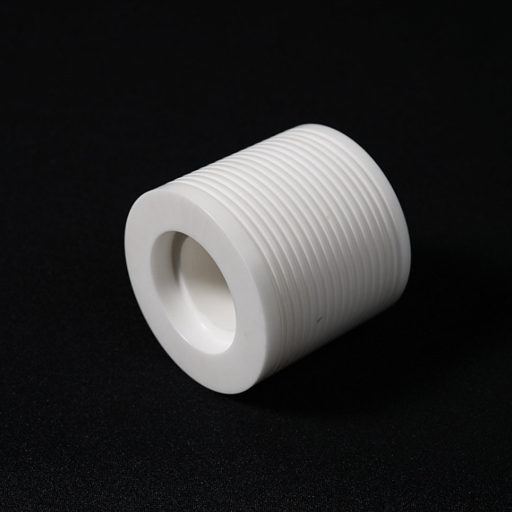 Threaded alumina ceramic tube