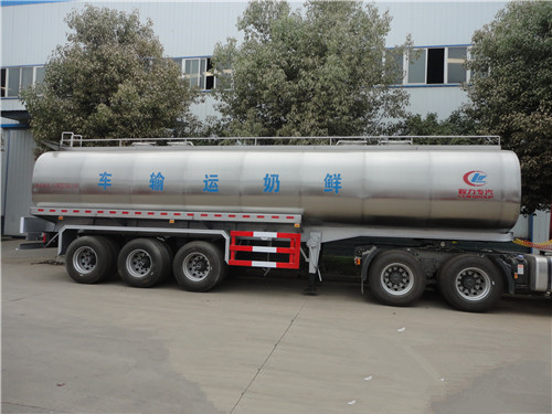 Milk tank semi trailer