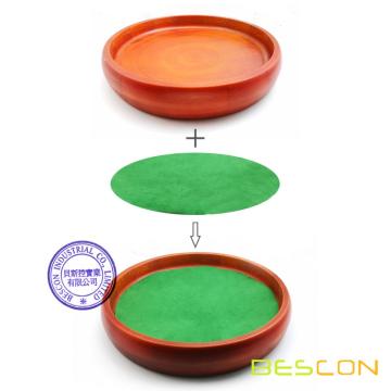 Conical Bottom 12inch Heavy Duty Wooden Dice Tray by BESCON Super Rolling Device to Stop Polyhedral Dice Optional Velvet Sticker