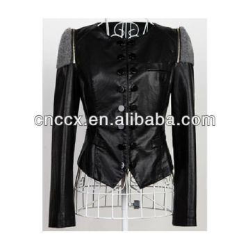 14PJ1012 Slim fit washed pu jackets importers