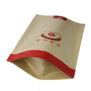 Custom Stand-Up Zipper Craft Paper Bag For Nuts