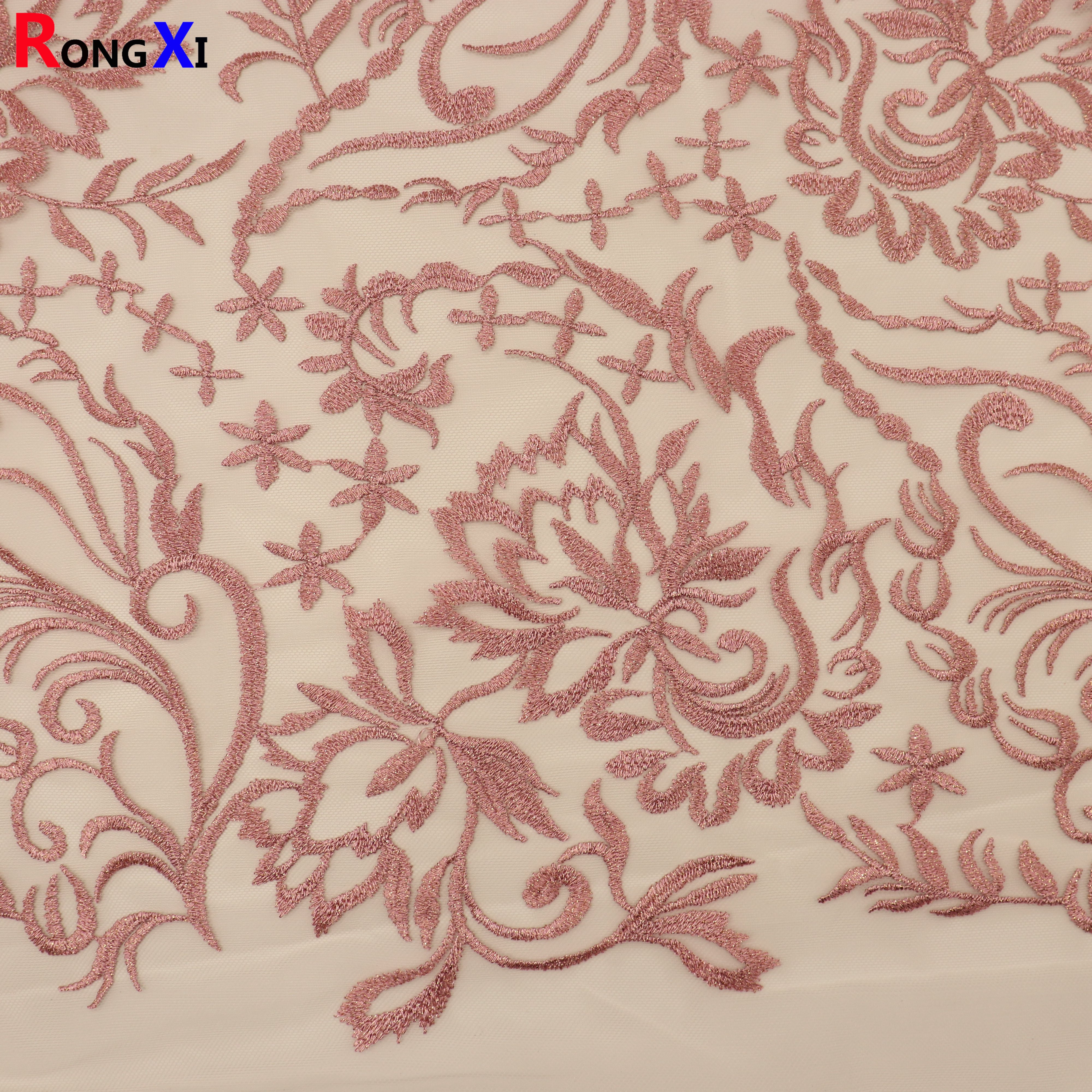 RXF1684 Multifunctional Purple Embroidery Fabric With CE Certificate