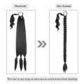 Alileader New Arrival Straight Wig Ponytail Fashion Expression Braiding Hair Pre Stretched Ponytail Synthetic Hair for Women