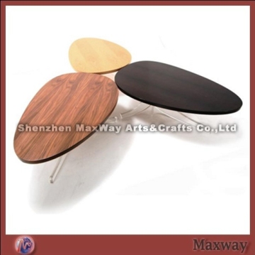 Cofee table with wood top and acrylic legs