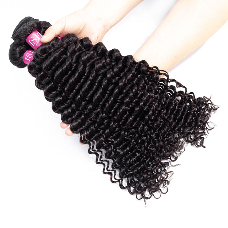 Unprocessed Raw Virgin Indian Deep Curly Human Hair Bundles