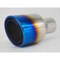 Angle Cut Blue Plating Double Wall Exhaust Tip