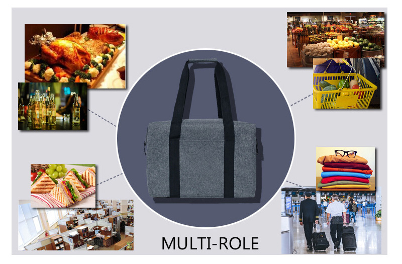 Portable Camping Picnic Lunch Custom Logo Oxford Storage Food Large Shopping Insulated Tote Bag Cooler