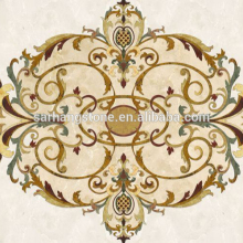 Custom water jet stone inlay flooring tiles designs