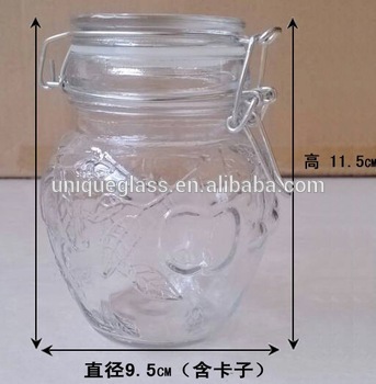 250ml glass jar with clip lid for storage