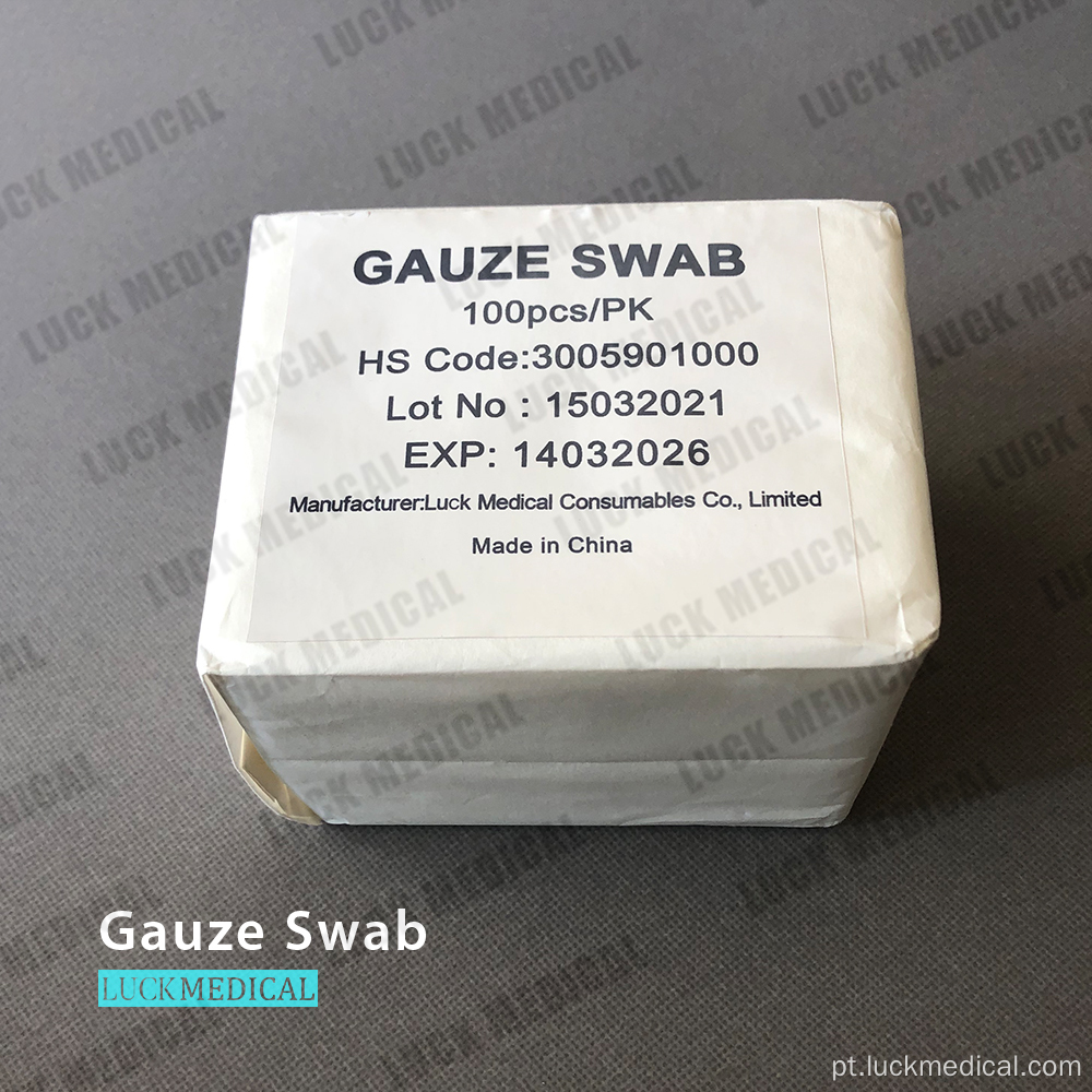 Kit de swab de gaze de cuidados médicos não estéril