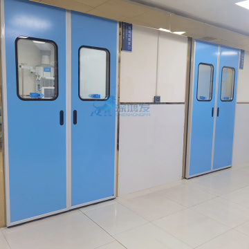 Puerta corredera automática de instalaciones médicas