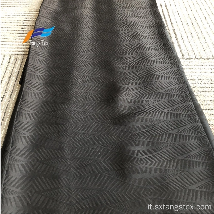 Tessuto Bangladesh 100% poliestere Nida jacquard nero