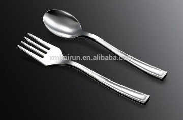 Wholesale silver coated plastic cutlery/gold plated cutlery/silver plated cutlery