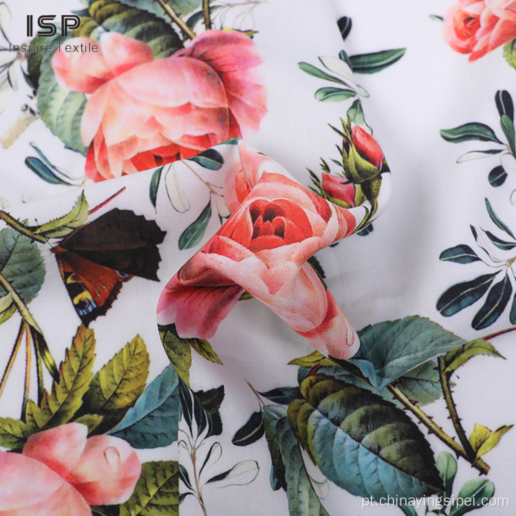 Poplin 100% viscose Rayon Digital Print Fabric