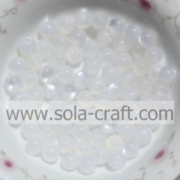 500Pcs Good Quality 8MM White Ball Round Loose Charm Spacer Latest Design Bracelet Food Grade Silicone Beads