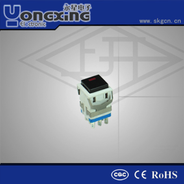 push button switch double pole self-locking push button switch