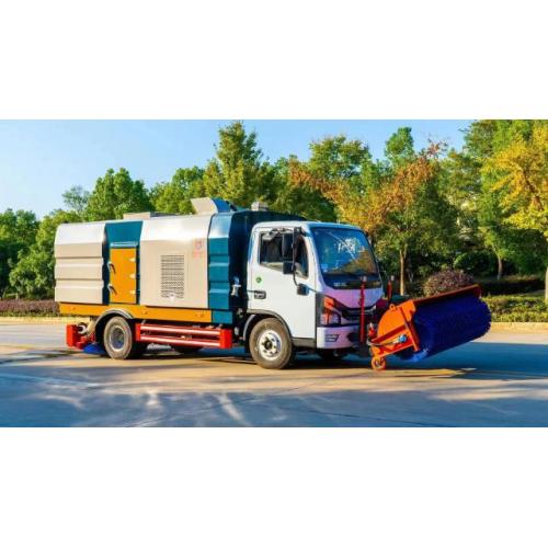 4x2 Pembersihan Jalan Pembersih Debu Vacuum Sweeper Truck