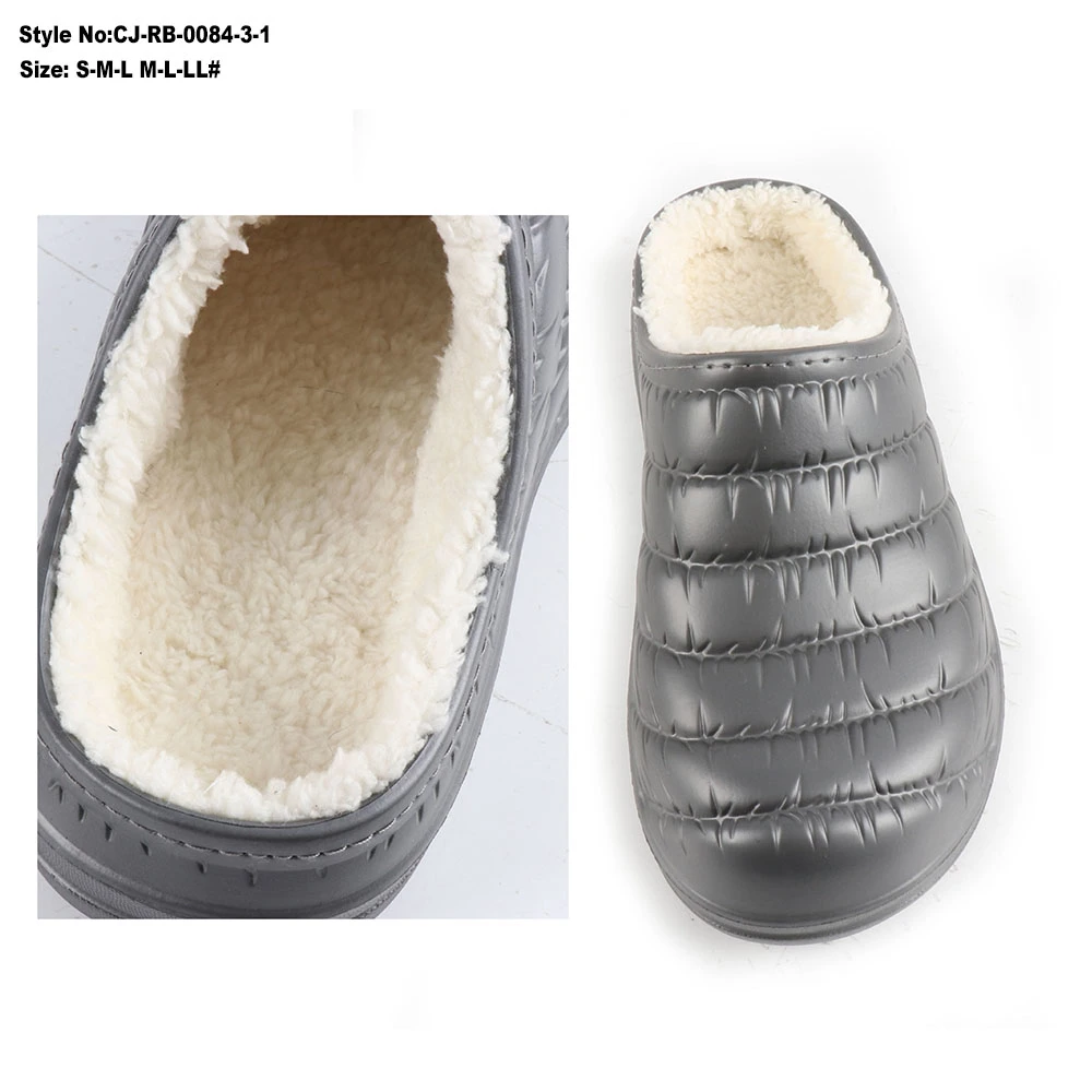 Superstarer 2020 Custom Winter Furry Keep Warm Mens Women Clog Fur EVA Garden Clogs