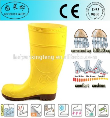 Yellow Rain Gumboots PVC Boots Half Shoes