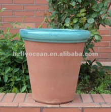 (FO-9906) Cup Shape Glazed Clay Planter