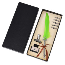 Luxury Promotional Gift: Customized Calligraphy Feather Quill Fountain Pen