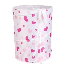 Foldable laundry hamper basket with mesh lid