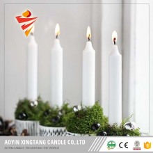 White candle burning long time candle