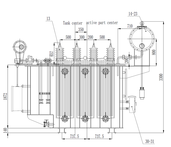 6300KVA 33KV power transformer