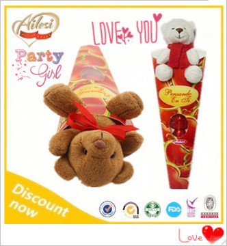 chocolate heart with toy dark chocolate