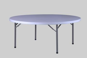 HDPE 71'' Round White Plastic Folding Table