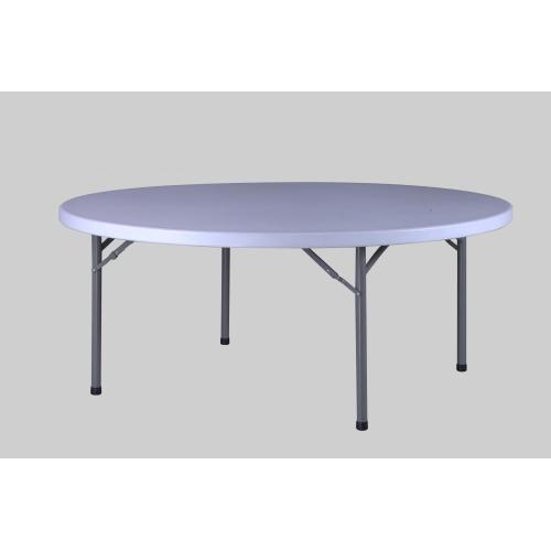 HDPE 71'' Round White Plastic Folding Table