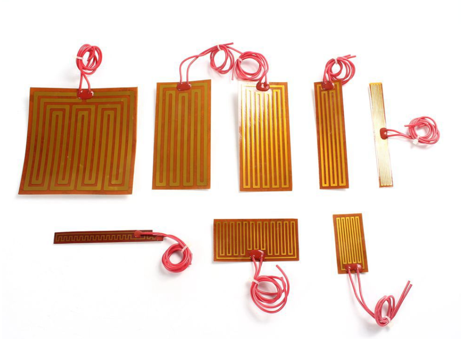 customized 24v lightweight electric kapton flexible pi thin film polyimide heater