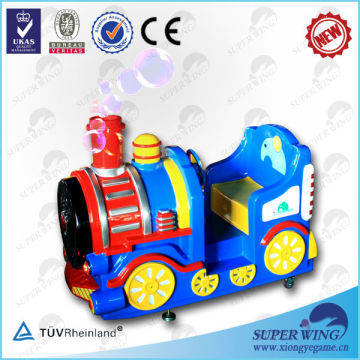 Happy train with blowing bubble kids ride on toy train