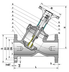 BS7350 Pn16 Static Balancing Valve 