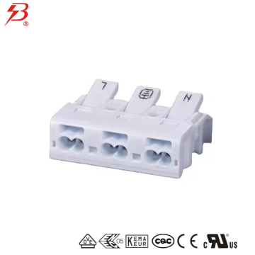 3 pins fast connection mini push wire connectors