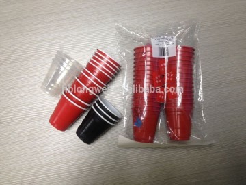 mini 2oz red plastic shot cups